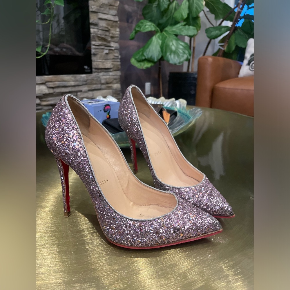 Christian louboutin so kate glitter heels 36.5
